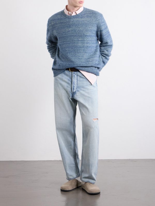 Nimbus Striped Cashmere and Silk-Blend Sweater - OU Nimbus Striped Cashmere and Silk-Blend Sweater - OU