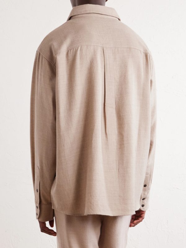 Wool and Cashmere-Blend Shirt - BK Wool and Cashmere-Blend Shirt - BK