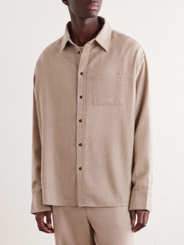 Wool and Cashmere-Blend Shirt - FR Wool and Cashmere-Blend Shirt - FR