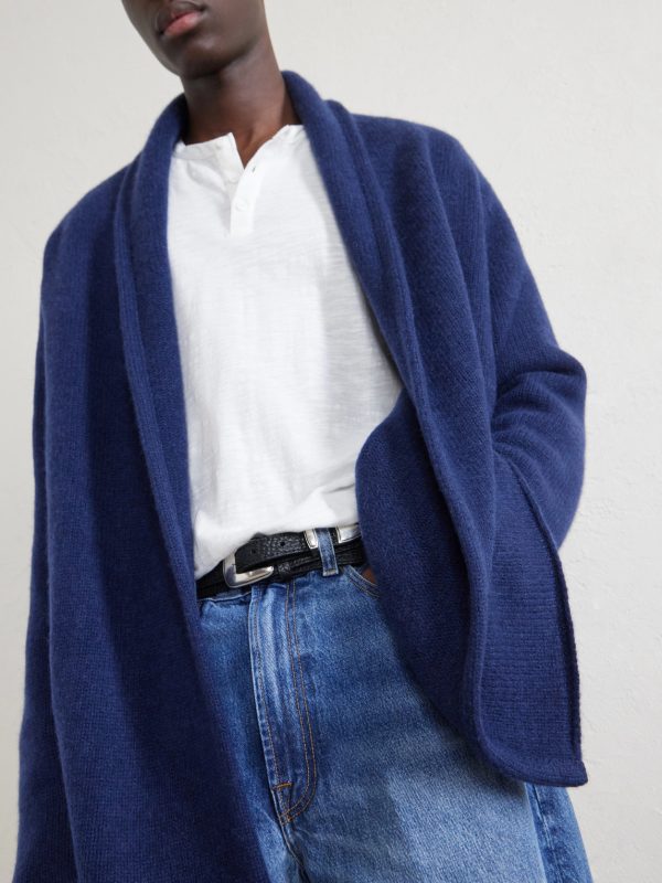 Italy Smoking Shawl-Collar Cashmere Cardigan - CU Italy Smoking Shawl-Collar Cashmere Cardigan - CU