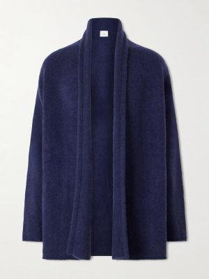 Italy Smoking Shawl-Collar Cashmere Cardigan