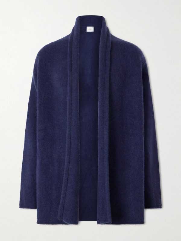 Italy Smoking Shawl-Collar Cashmere Cardigan Italy Smoking Shawl-Collar Cashmere Cardigan