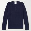 Waffle-Knit Cashmere Henley Sweater Waffle-Knit Cashmere Henley Sweater