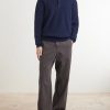 Waffle-Knit Cashmere Henley Sweater - OU Waffle-Knit Cashmere Henley Sweater - OU