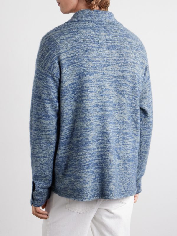 Knitted-Cashmere and Silk-Bend Cardigan - BK