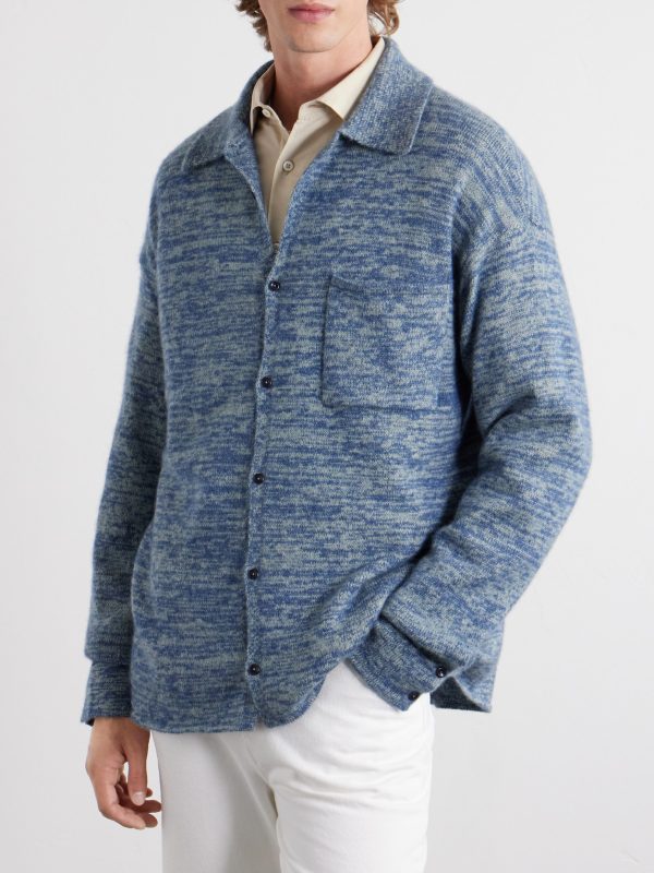 Knitted-Cashmere and Silk-Bend Cardigan - FR