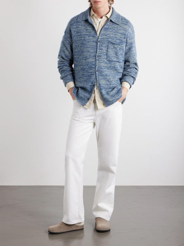 Knitted-Cashmere and Silk-Bend Cardigan - OU