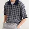Checked Cashmere Polo Shirt - CU Checked Cashmere Polo Shirt - CU