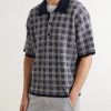 Checked Cashmere Polo Shirt - FR Checked Cashmere Polo Shirt - FR