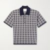 Checked Cashmere Polo Shirt Checked Cashmere Polo Shirt