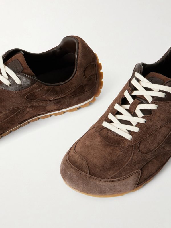 Orbit Flash Leather-Trimmed Suede Sneakers - CU Orbit Flash Leather-Trimmed Suede Sneakers - CU