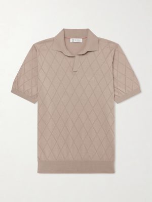 Open-Collar Knitted Cotton Polo Shirt Open-Collar Knitted Cotton Polo Shirt