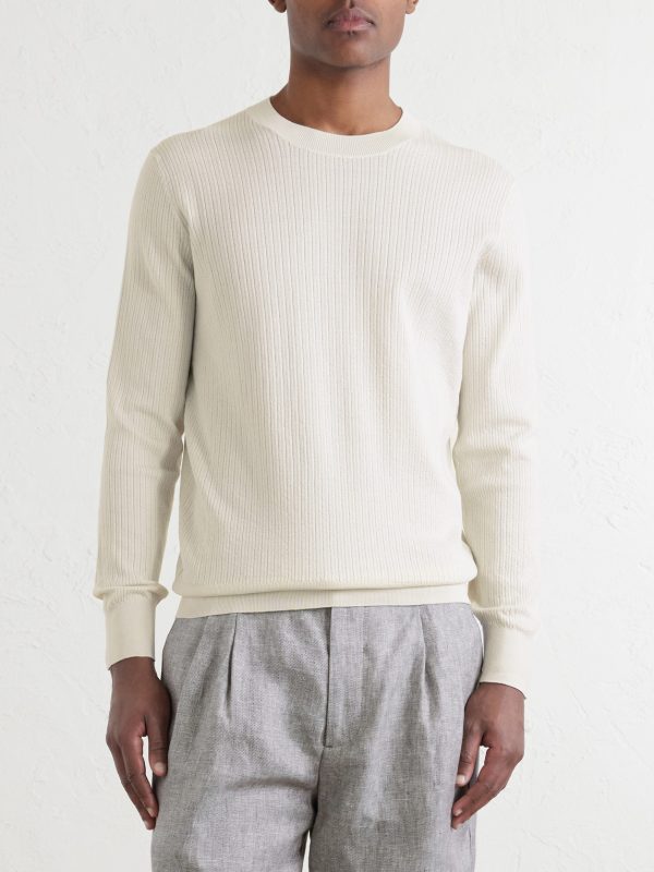 Knitted Cotton Sweater - FR Knitted Cotton Sweater - FR