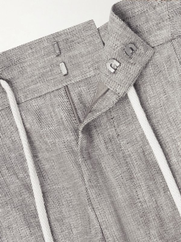 Hemp and Linen-Blend Drawstring Bermuda Shorts - E1 Hemp and Linen-Blend Drawstring Bermuda Shorts - E1