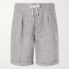Hemp and Linen-Blend Drawstring Bermuda Shorts Hemp and Linen-Blend Drawstring Bermuda Shorts