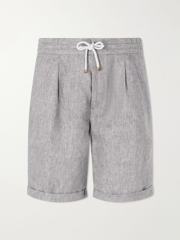 Hemp and Linen-Blend Drawstring Bermuda Shorts Hemp and Linen-Blend Drawstring Bermuda Shorts
