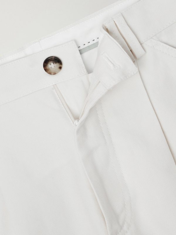 Slim-Fit Cotton and Linen-Blend Trousers - E1 Slim-Fit Cotton and Linen-Blend Trousers - E1
