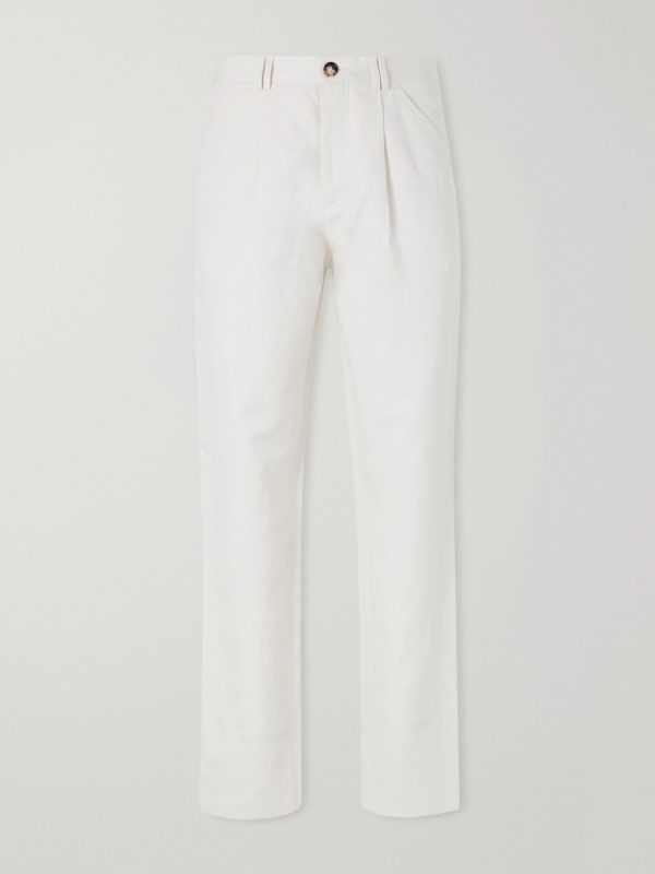 Slim-Fit Cotton and Linen-Blend Trousers Slim-Fit Cotton and Linen-Blend Trousers