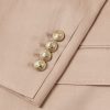Double-Breasted Silk and Linen-Blend Twill Blazer - E1 Double-Breasted Silk and Linen-Blend Twill Blazer - E1