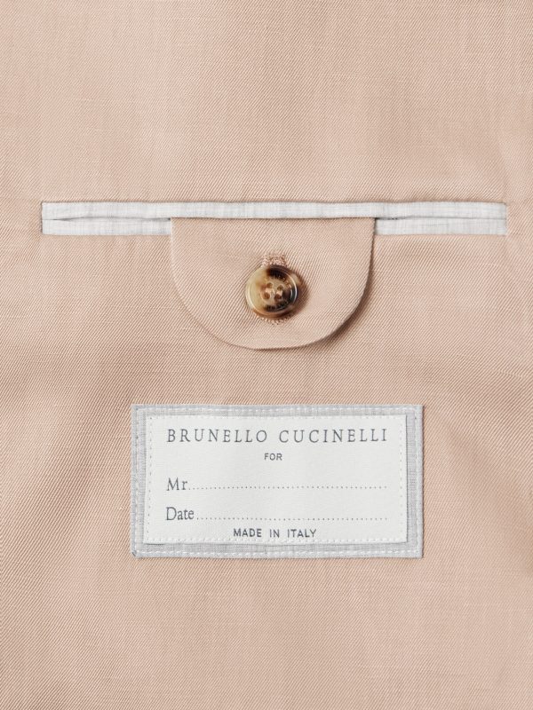 Double-Breasted Silk and Linen-Blend Twill Blazer - E2 Double-Breasted Silk and Linen-Blend Twill Blazer - E2