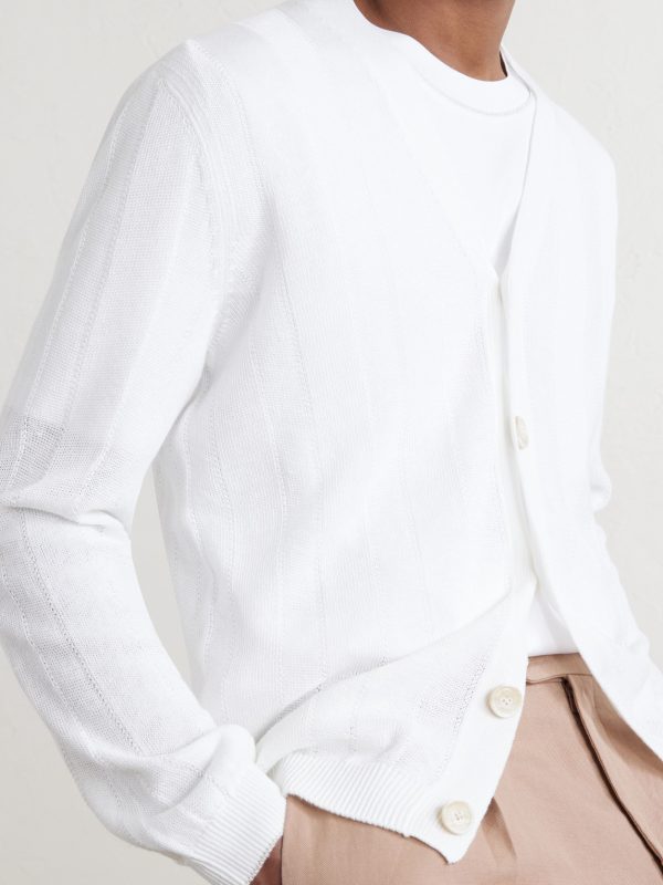 Knitted Linen and Cotton-Blend Cardigan - CU