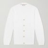 Knitted Linen and Cotton-Blend Cardigan