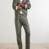 Straight-Leg Pleated Cotton and Linen-Blend Trousers - OU Straight-Leg Pleated Cotton and Linen-Blend Trousers - OU