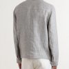 Hemp and Linen-Blend Twill Blouson Jacket - BK Hemp and Linen-Blend Twill Blouson Jacket - BK