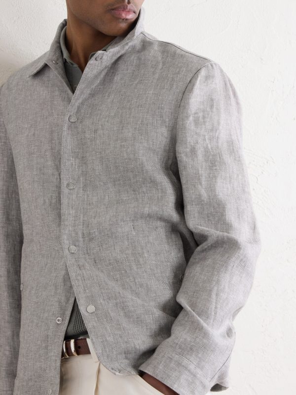 Hemp and Linen-Blend Twill Blouson Jacket - CU Hemp and Linen-Blend Twill Blouson Jacket - CU