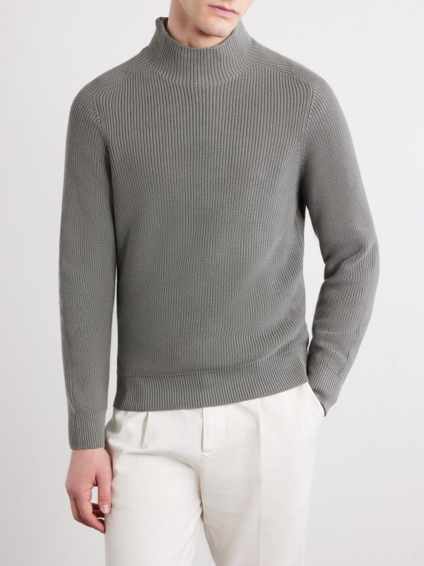 Knitted Cotton Sweater - FR Knitted Cotton Sweater - FR