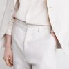 Straight-Leg Herringbone Linen Trousers - E1 Straight-Leg Herringbone Linen Trousers - E1