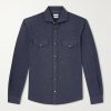 Honeycomb-Knit Cotton Shirt Honeycomb-Knit Cotton Shirt