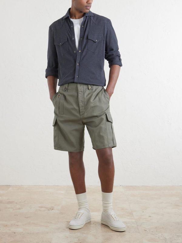 Honeycomb-Knit Cotton Shirt - OU Honeycomb-Knit Cotton Shirt - OU