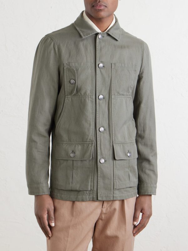 Cotton and Linen-Blend Jacket - FR Cotton and Linen-Blend Jacket - FR