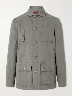 Cotton and Linen-Blend Jacket Cotton and Linen-Blend Jacket