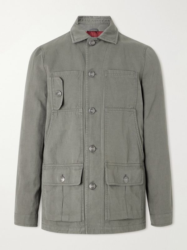 Cotton and Linen-Blend Jacket Cotton and Linen-Blend Jacket