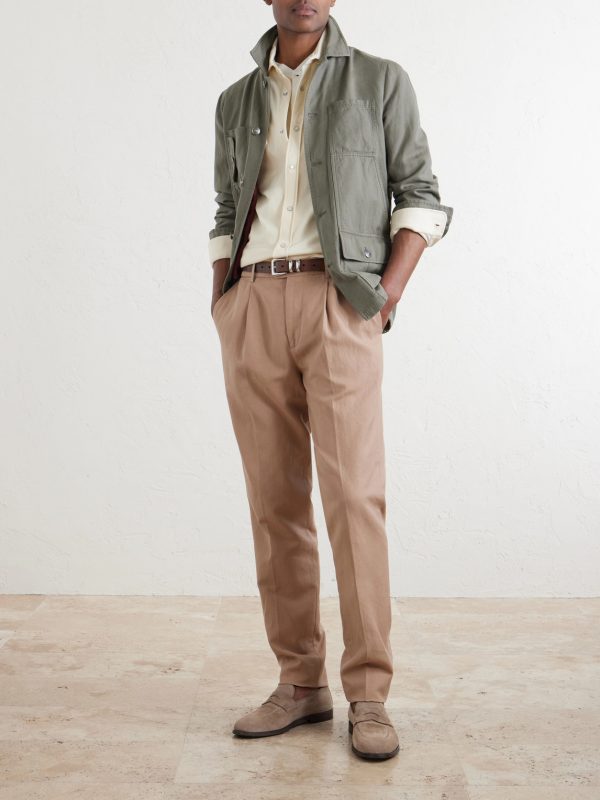 Cotton and Linen-Blend Jacket - OU Cotton and Linen-Blend Jacket - OU