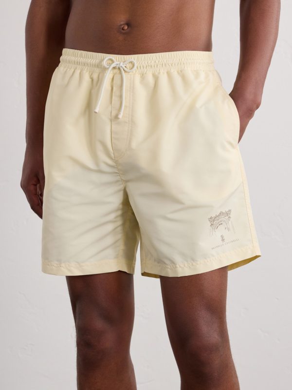 Straight-Leg Mid-Length Swim Shorts - OU Straight-Leg Mid-Length Swim Shorts - OU