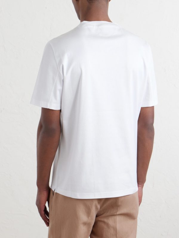 Piped Cotton-Jersey T-Shirt - BK Piped Cotton-Jersey T-Shirt - BK