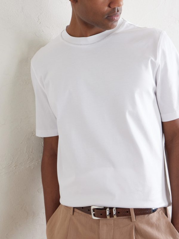 Piped Cotton-Jersey T-Shirt - CU Piped Cotton-Jersey T-Shirt - CU