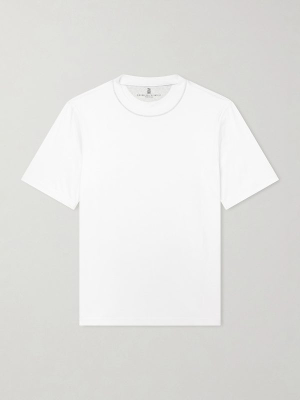 Piped Cotton-Jersey T-Shirt Piped Cotton-Jersey T-Shirt