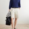 Straight-Leg Cotton Bermuda Shorts - OU Straight-Leg Cotton Bermuda Shorts - OU