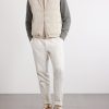 Hooded Suede Down Gilet - OU