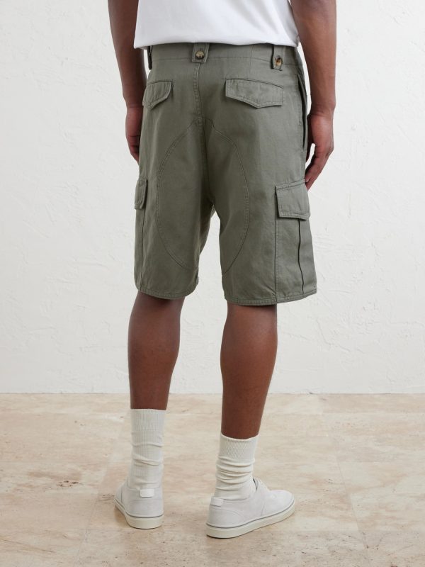 Straight-Leg Cotton and Linen-Blend Canvas Bermuda Shorts - BK