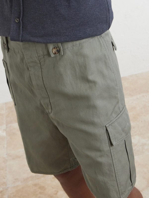 Straight-Leg Cotton and Linen-Blend Canvas Bermuda Shorts - CU