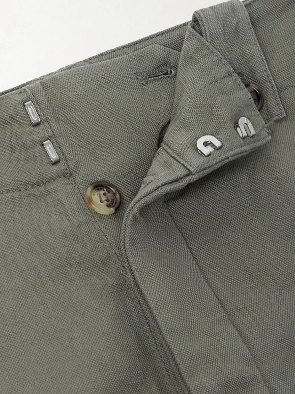 Straight-Leg Cotton and Linen-Blend Canvas Bermuda Shorts - E1
