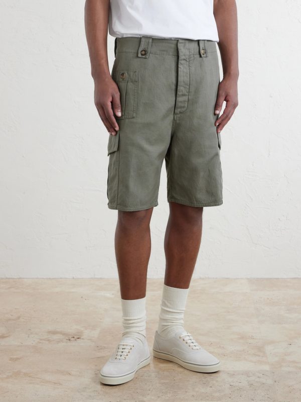 Straight-Leg Cotton and Linen-Blend Canvas Bermuda Shorts - FR