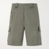 Straight-Leg Cotton and Linen-Blend Canvas Bermuda Shorts