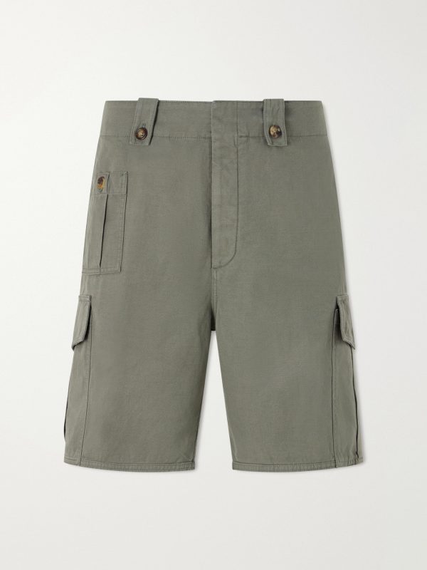 Straight-Leg Cotton and Linen-Blend Canvas Bermuda Shorts