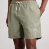Straight-Leg Mid-Length Logo-Print Swim Shorts - OU Straight-Leg Mid-Length Logo-Print Swim Shorts - OU